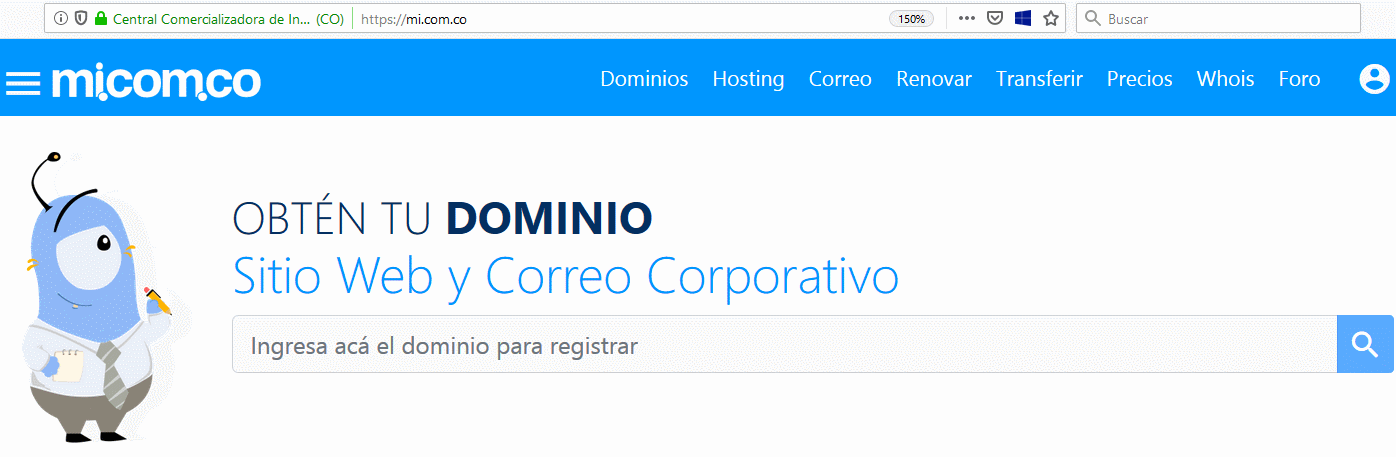 Distribuidor de dominio, hosting y correo electrónico .